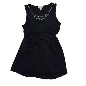 Kenar Viscose Jeweled Detail Sleeveless Long Line Sleeveless Top Women's Size L